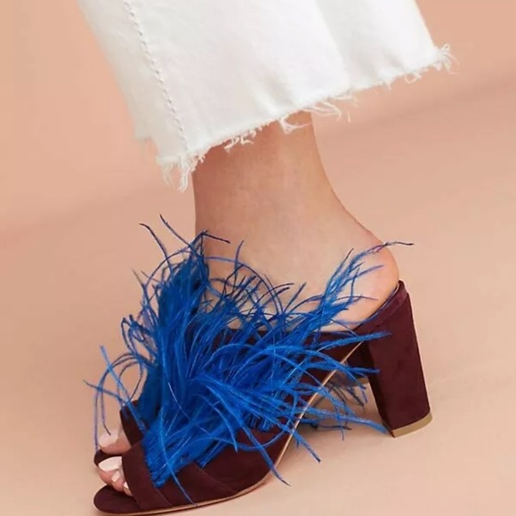 Charlotte Stone Shoes - Charlotte Stone Fara Feathered Mules